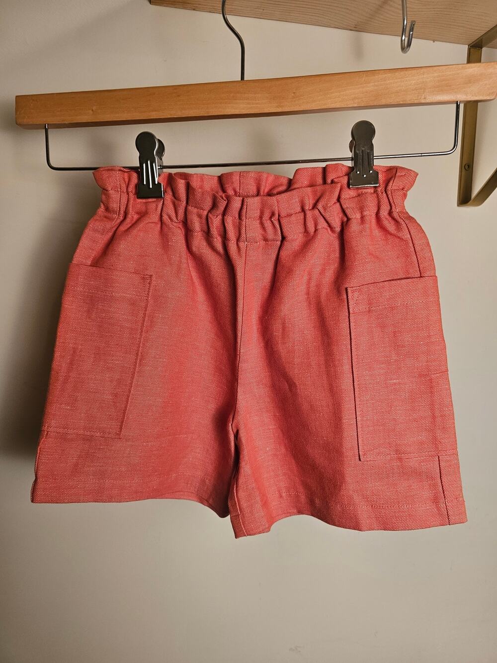 Sunday Collective Linen/Cotton Blend Paper Bag Shorts
